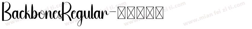 BackbonesRegular字体转换