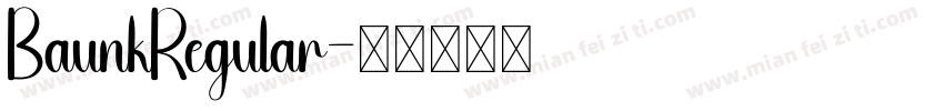 BaunkRegular字体转换