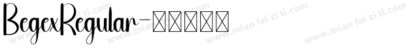 BegexRegular字体转换