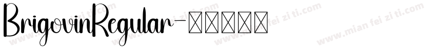 BrigovinRegular字体转换