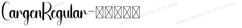CargenRegular字体转换