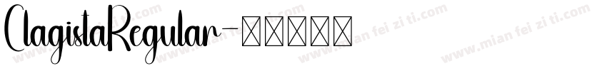 ClagistaRegular字体转换