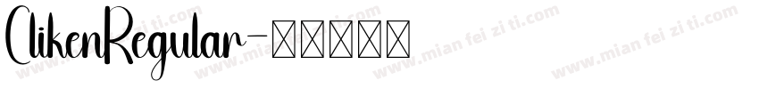 ClikenRegular字体转换