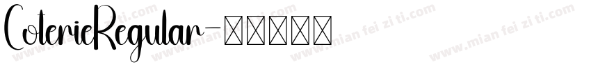 CoterieRegular字体转换