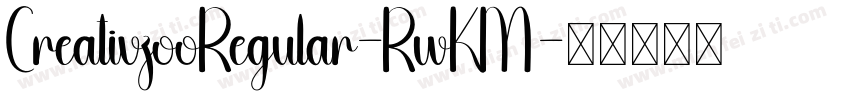 CreativzooRegular-RwKM字体转换