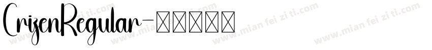 CrizenRegular字体转换