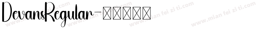 DevansRegular字体转换