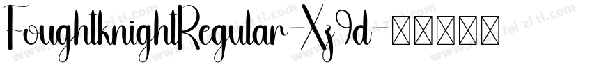 FoughtknightRegular-Xz9d字体转换