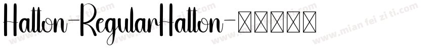 Hatton-RegularHatton字体转换