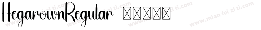 HegarownRegular字体转换