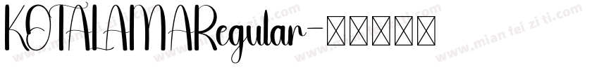 KOTALAMARegular字体转换