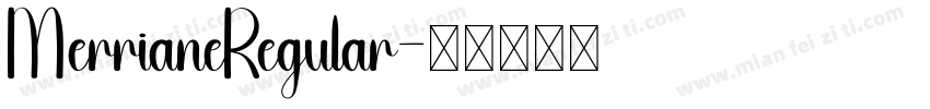 MerrianeRegular字体转换