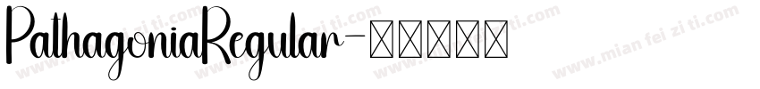 PathagoniaRegular字体转换