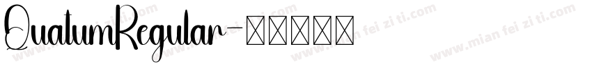 QuatumRegular字体转换