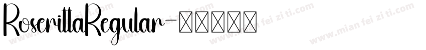 RoserittaRegular字体转换