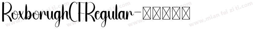 RoxborughCFRegular字体转换