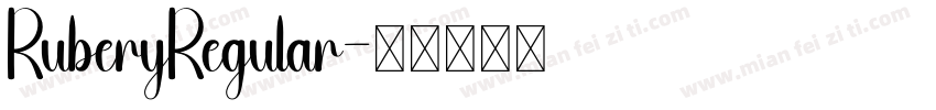 RuberyRegular字体转换