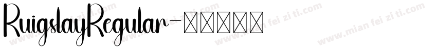 RuigslayRegular字体转换