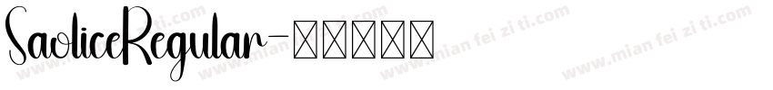 SaoliceRegular字体转换