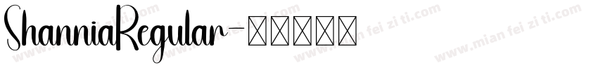ShanniaRegular字体转换
