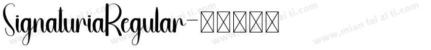 SignaturiaRegular字体转换