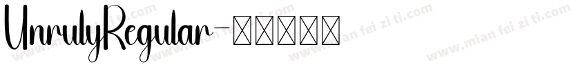 UnrulyRegular字体转换
