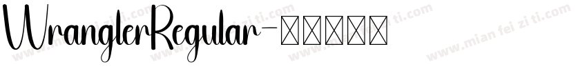 WranglerRegular字体转换