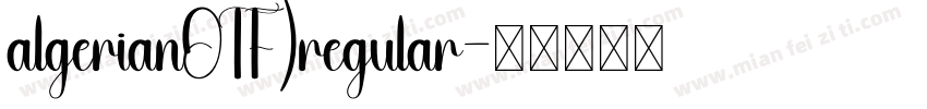 algerianOTF)regular字体转换