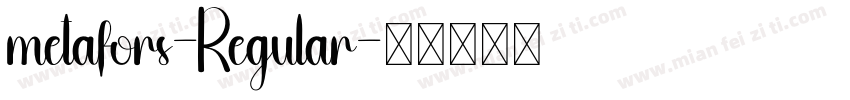 metafors-Regular字体转换