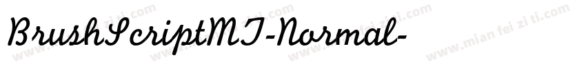 BrushScriptMT-Normal字体转换