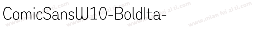 ComicSansW10-BoldIta字体转换