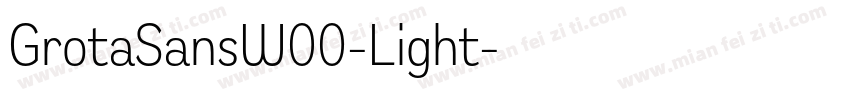 GrotaSansW00-Light字体转换