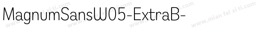 MagnumSansW05-ExtraB字体转换