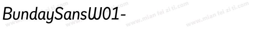 BundaySansW01字体转换