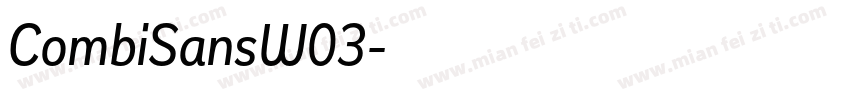 CombiSansW03字体转换