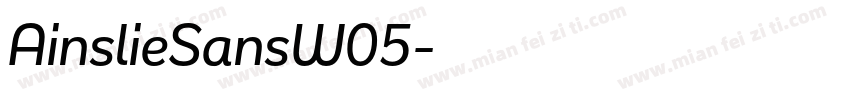 AinslieSansW05字体转换