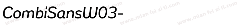 CombiSansW03字体转换