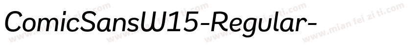 ComicSansW15-Regular字体转换