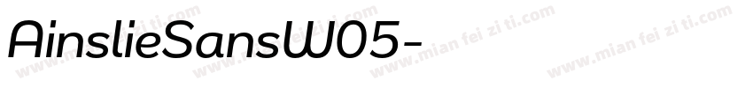AinslieSansW05字体转换