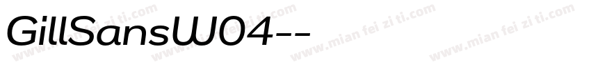 GillSansW04-字体转换