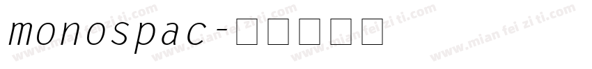 monospac字体转换
