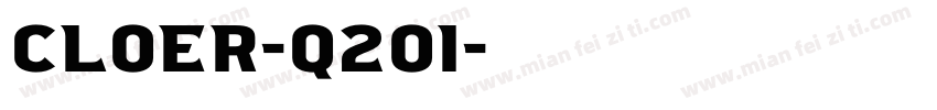 Cloer-q201字体转换