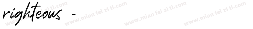 righteous黑体字体转换
