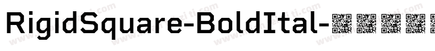 RigidSquare-BoldItal字体转换