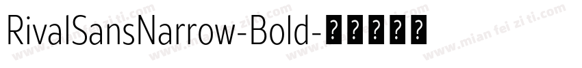 RivalSansNarrow-Bold字体转换