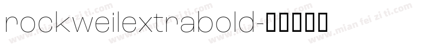rockweilextrabold字体转换