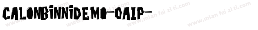 CalonBinniDemo-Oa1P字体转换
