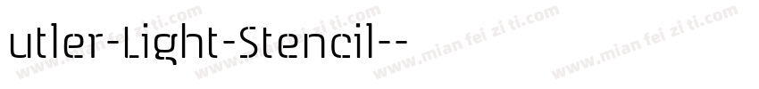utler-Light-Stencil-字体转换