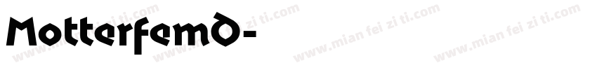 MotterFemD字体转换