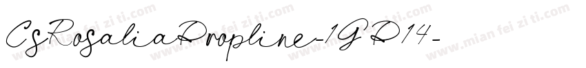 CsRosaliaDropline-1GD14字体转换